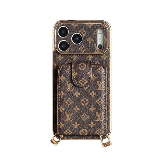 AAOO Luxury Leather Phone Case With Card Holder For iPhone 12- 17