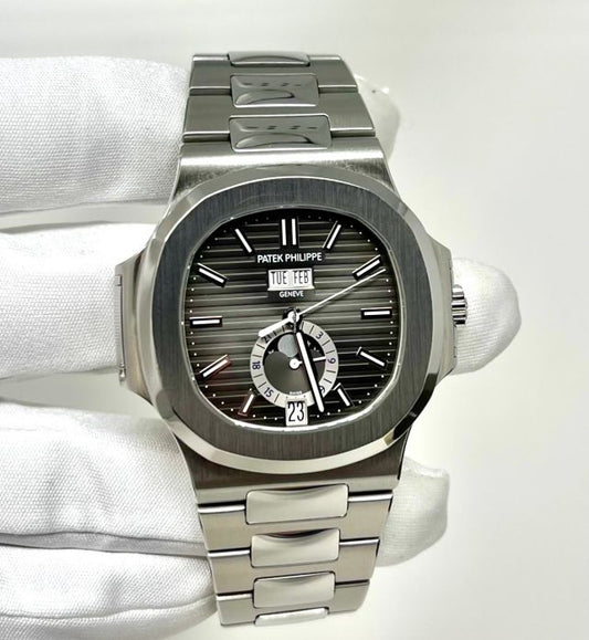 AAOO Nautilus Annual Calendar Moon Phase Steel Watch