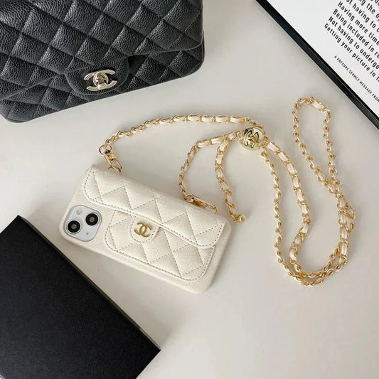 AAOO Premium Quilted Leather Crossbody Wallet Phone Case for iPhone 12 17 Series