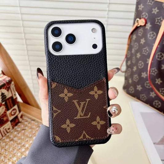 AAOO Leather Phone Case with Card Slot Case for iPhone 12-17 Series