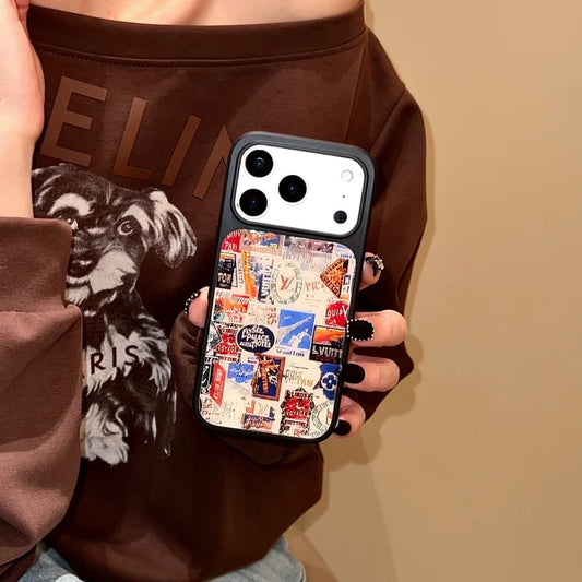 AAOO Vintage Travel Collagen Luxus Handyhülle für iPhone 14-17