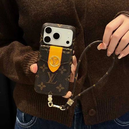 AAOO Luxuriöses Leder Portemonnaie Kartenhalter Handyhülle für iPhone 13-17 Serie