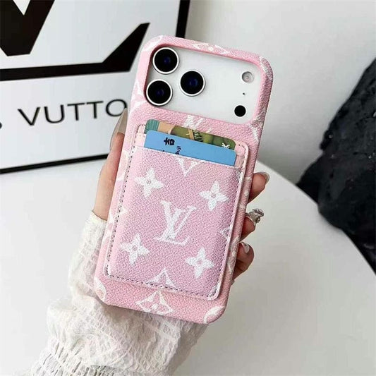 AAOO Leather Card Holder Phone Case for iPhone 12-17 Series