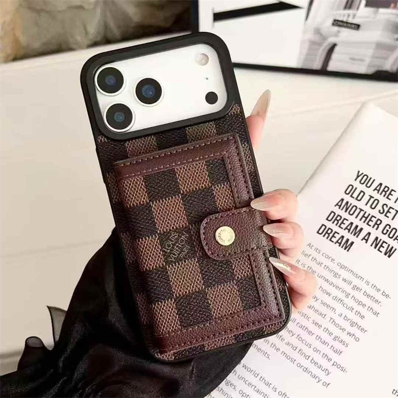 AAOO Leder Kartenhalter Handyhülle für iPhone 12-17 Serie