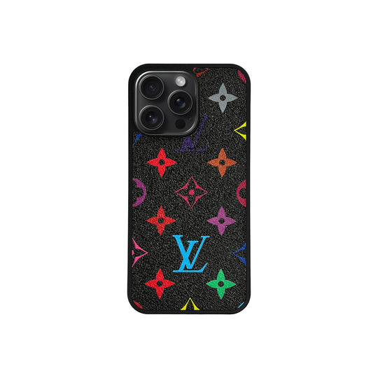 AAOO Black Multi-Color MagSafe Phone Case for iPhone 12-17 Series