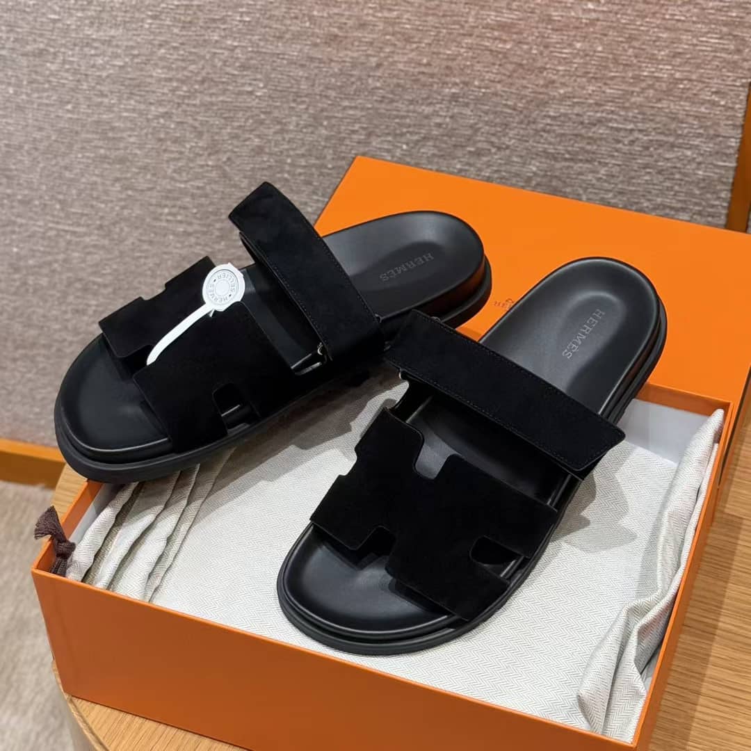 AAOO Sandales Chypre Noir Daim
