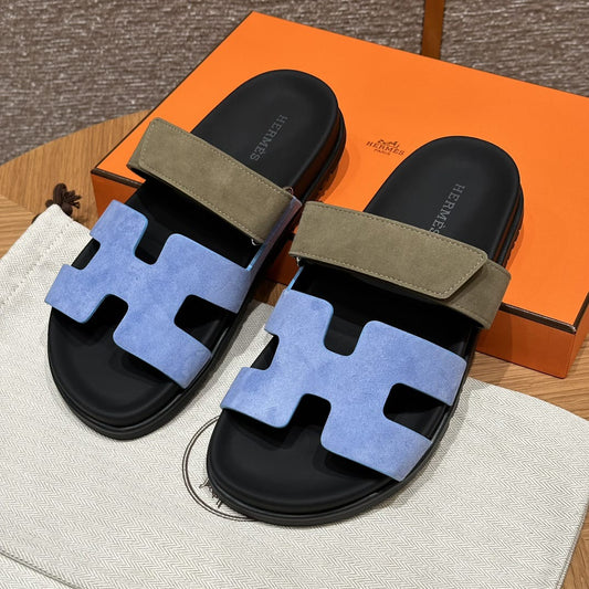 AAOO Sandales Chypre Bleu Kaki