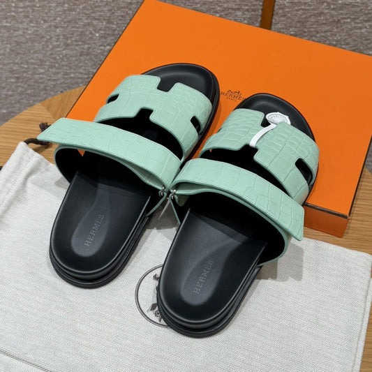 AAOO Sandales Chypre Bleu Caiman