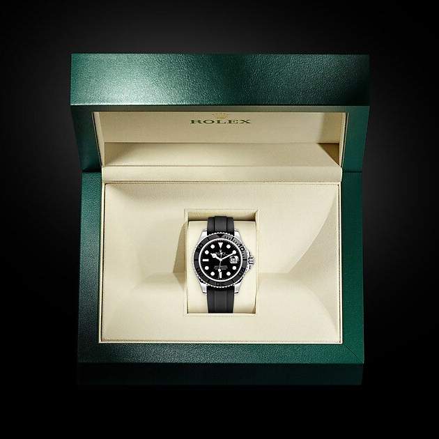 AAOO Yacht-Master Caoutchouc Noir Watch