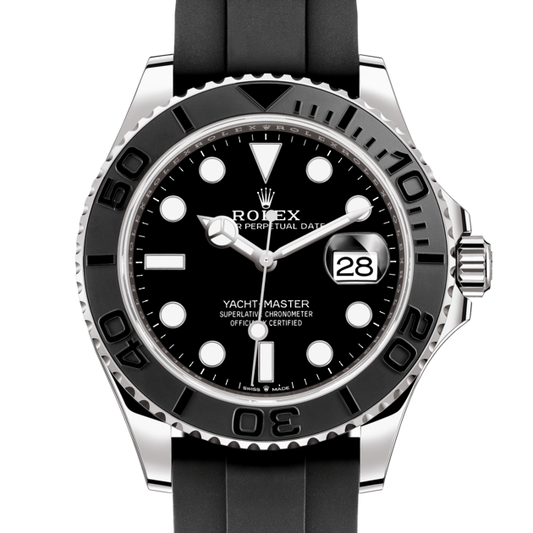 AAOO Yacht-Master Kautschuk Schwarz Armbanduhr