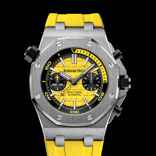 AAOO Chronograph 44 mm Gelbe Uhr