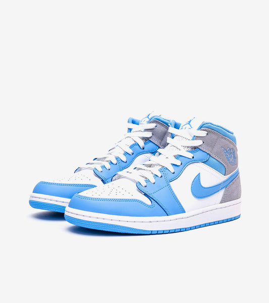 AAOO Jordan 1 Mid University Blue Grey