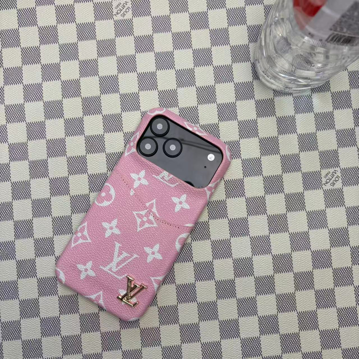 AAOO Leder Handyhülle mit Kartenhalter für iPhone 12-17 Serien