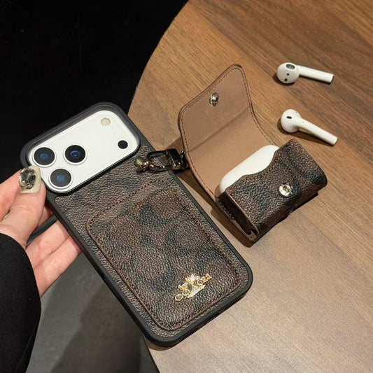 AAOO Luxury Leather with Card Wallet Slot For iPhone 12-17 Series – Phone Case