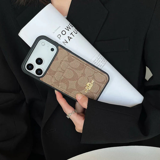 AAOO Luxury Phone Case Modern Heritage Card Holder for iPhone 12-17 Series