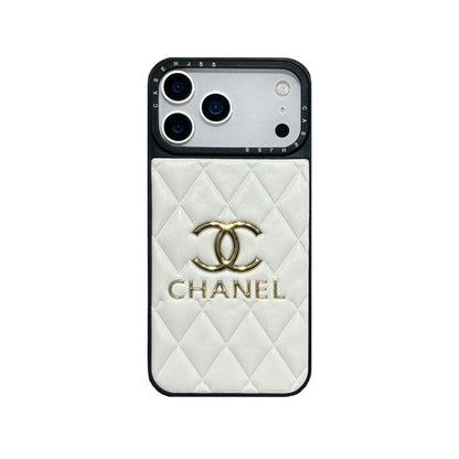Luxury Classic Quilted Leather Chanel Phone Case for iPhone 13-18 Pro & Pro Max