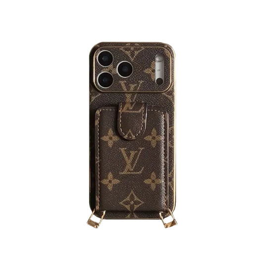 AAOO Luxury Leather Phone Case With Card Holder For iPhone 12- 17