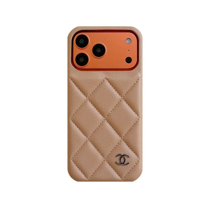 Chanel Classic Diamond Quilted Leather Case for iPhone 13-18 Pro & Pro Max