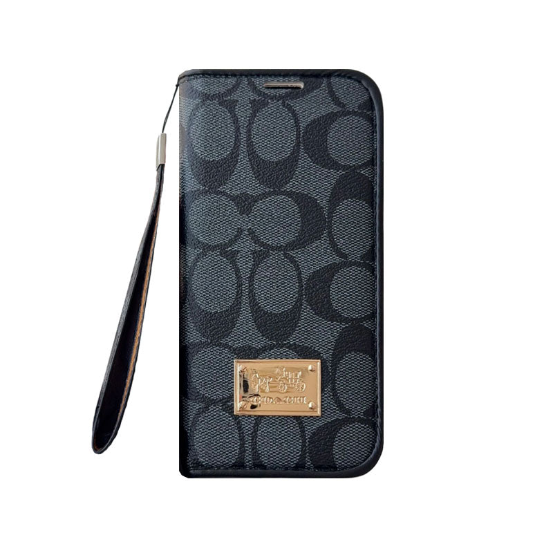 AAOO Leather Fold iPhone Case With Wallet And Strap