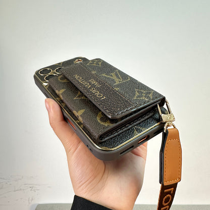 AAOO Refined Leather iPhone Case With Wallet And Crossbody