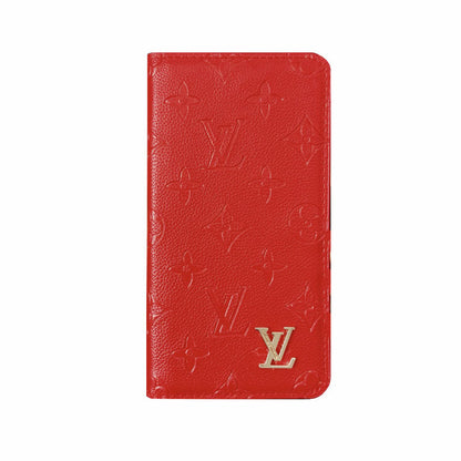 AAOO Premium Leder Folio iPhone Hülle mit Kartenhalter