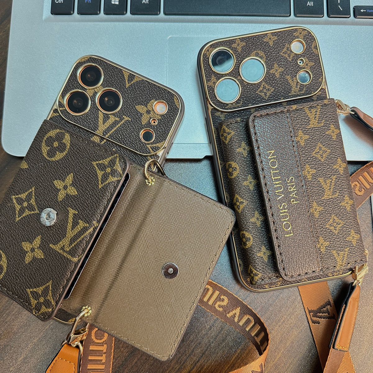 AAOO Refined Leather iPhone Case With Wallet And Crossbody