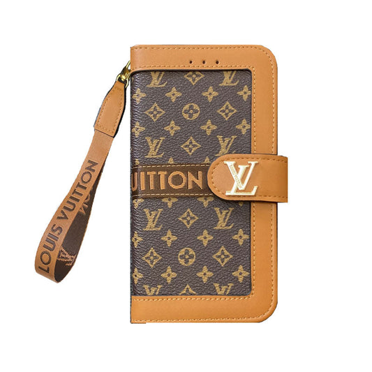AAOO Leather Flip iPhone Case With Card Holder And Strap