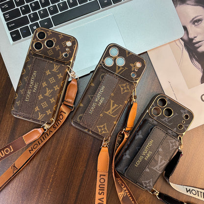 AAOO Refined Leather iPhone Case With Wallet And Crossbody