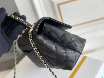AAOO 100142 Top Handle Bag Small/Mini Bag Black 24x14x10cm