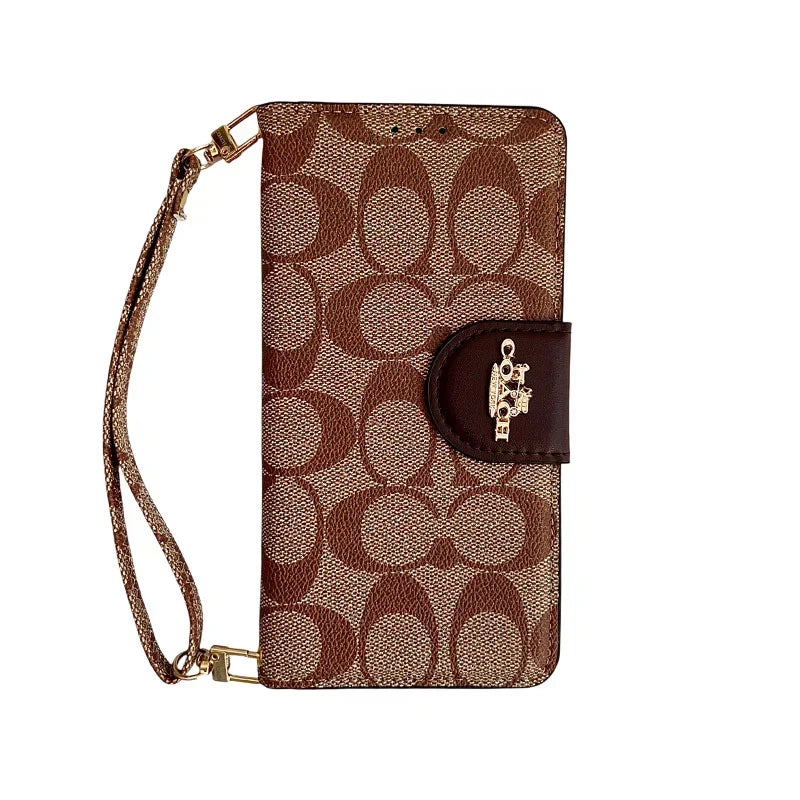 AAOO Luxuriöse Leder-iPhone-Hülle mit Klappbrieftasche