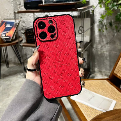 AAOO 3D Embossed Leather Phone Case for iPhone