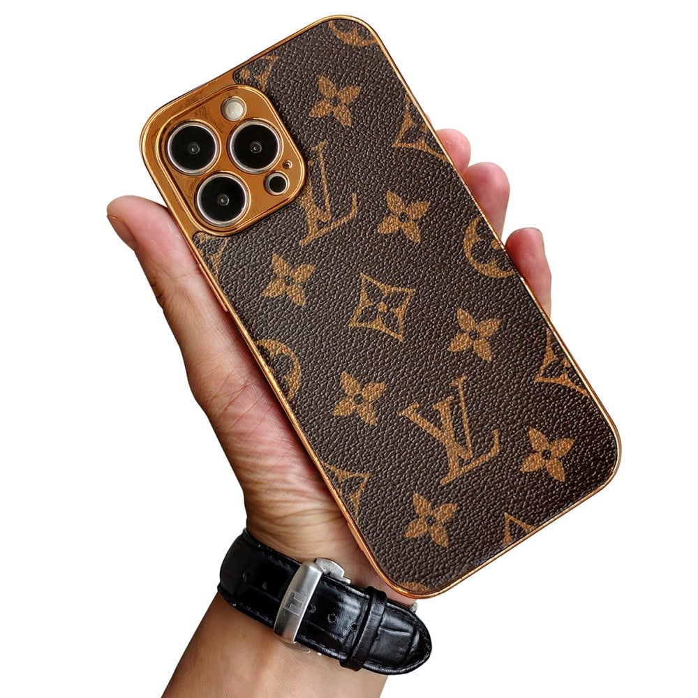 AAOO SOFT LUXURY IPHONE HÜLLE MIT GOLDENEM RAND