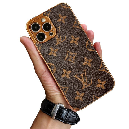 AAOO SOFT LUXURY IPHONE HÜLLE MIT GOLDENEM RAND