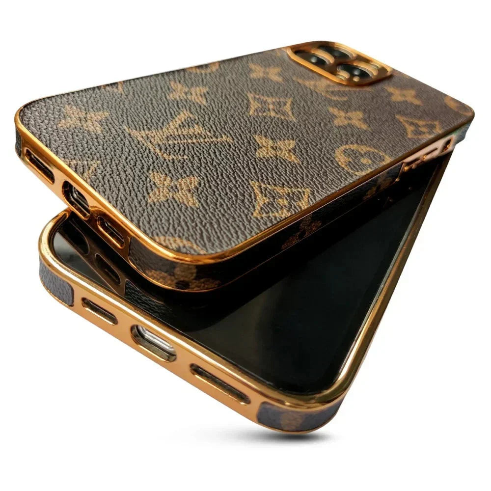 AAOO SOFT LUXURY IPHONE HÜLLE MIT GOLDENEM RAND