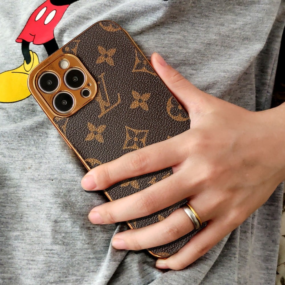 AAOO SOFT LUXURY IPHONE HÜLLE MIT GOLDENEM RAND