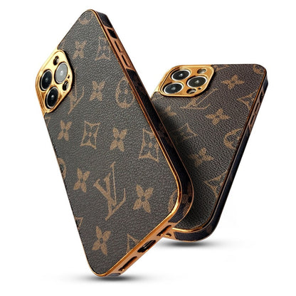 AAOO SOFT LUXURY IPHONE HÜLLE MIT GOLDENEM RAND