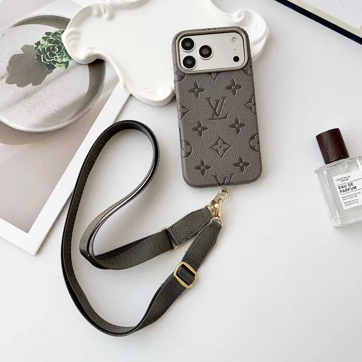 AAOO Elite Leather Phone Case with Crossbody Strapfor iPhone 13-17 Series