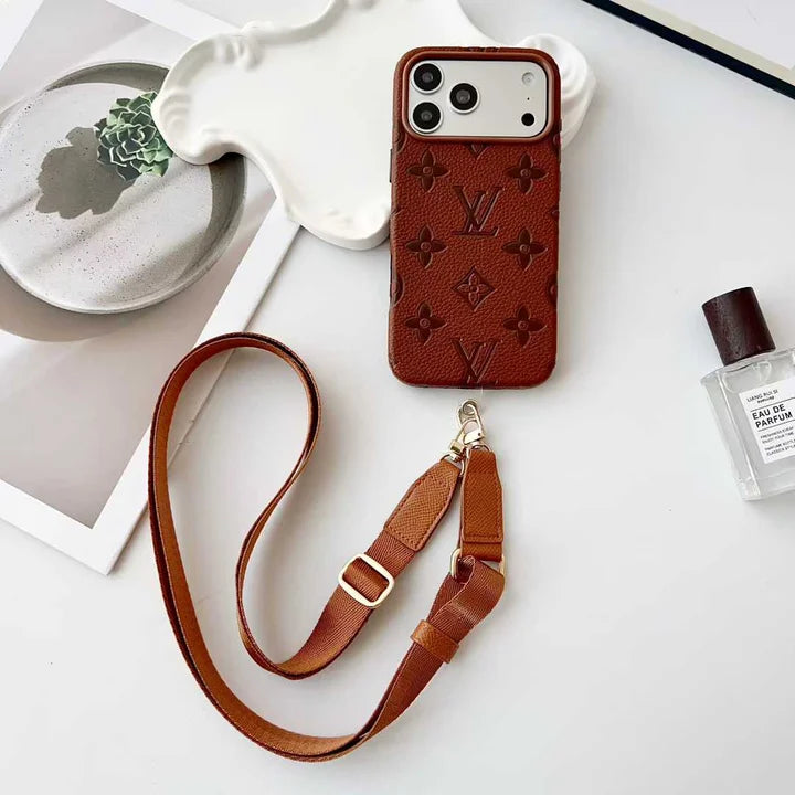 AAOO Elite Leather Phone Case with Crossbody Strapfor iPhone 13-17 Series