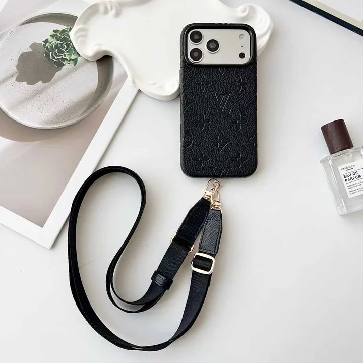 AAOO Elite Leather Phone Case with Crossbody Strapfor iPhone 13-17 Series