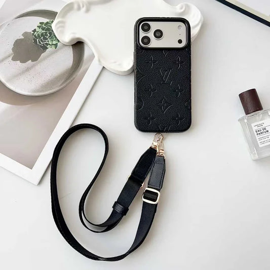 AAOO Elite Leather Phone Case with Crossbody Strapfor iPhone 13-17 Series