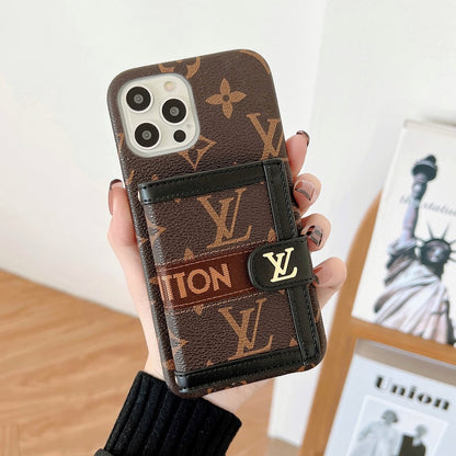 AAOO EMBROIDERED WALLET CARD HOLDER PHONE CASE