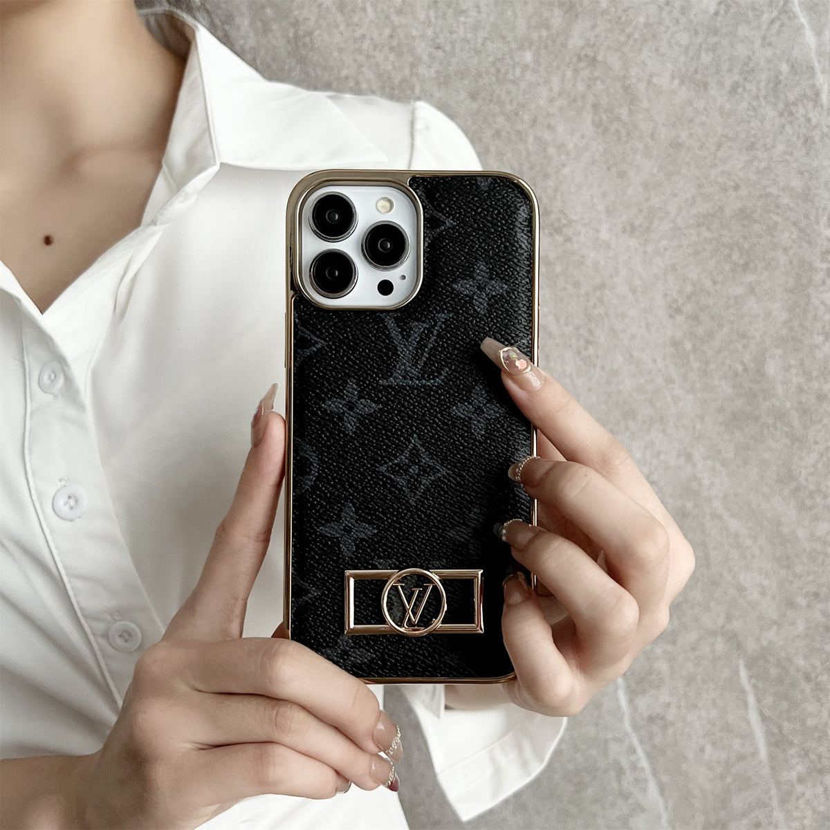 AAOO CANVAS LEDER PREMIUM GALVANISIERUNG FÜR IPHONE – Handyhülle
