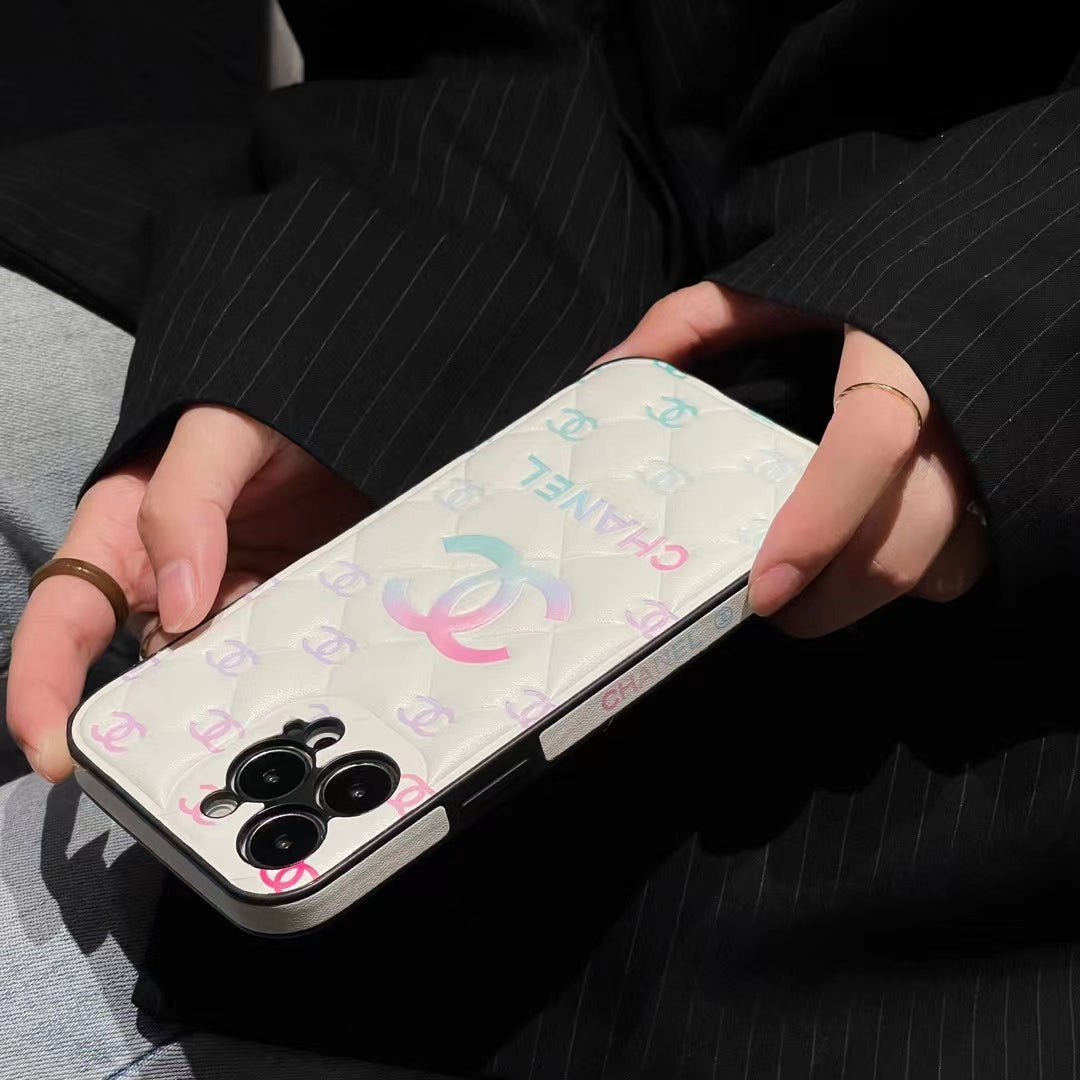 AAOO Embossed iPhone Case: Classic Luxury Design