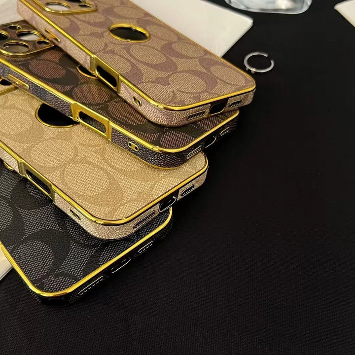 AAOO Inspiriertes Luxus-iPhone-Case mit Goldrand