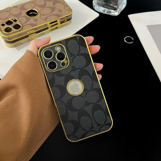 AAOO Inspired Luxury iPhone Case with Gold Trim