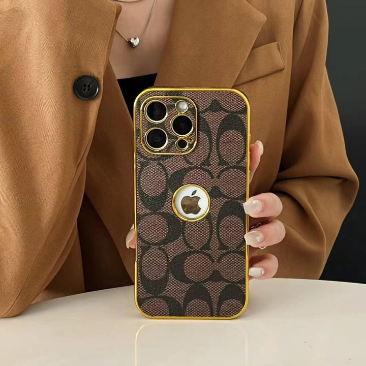 AAOO Inspiriertes Luxus-iPhone-Case mit Goldrand
