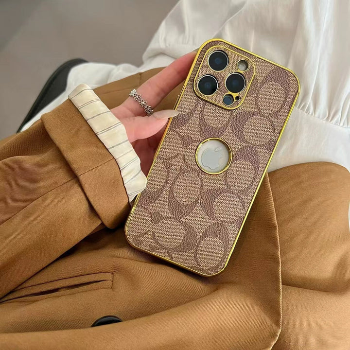 AAOO Inspiriertes Luxus-iPhone-Case mit Goldrand