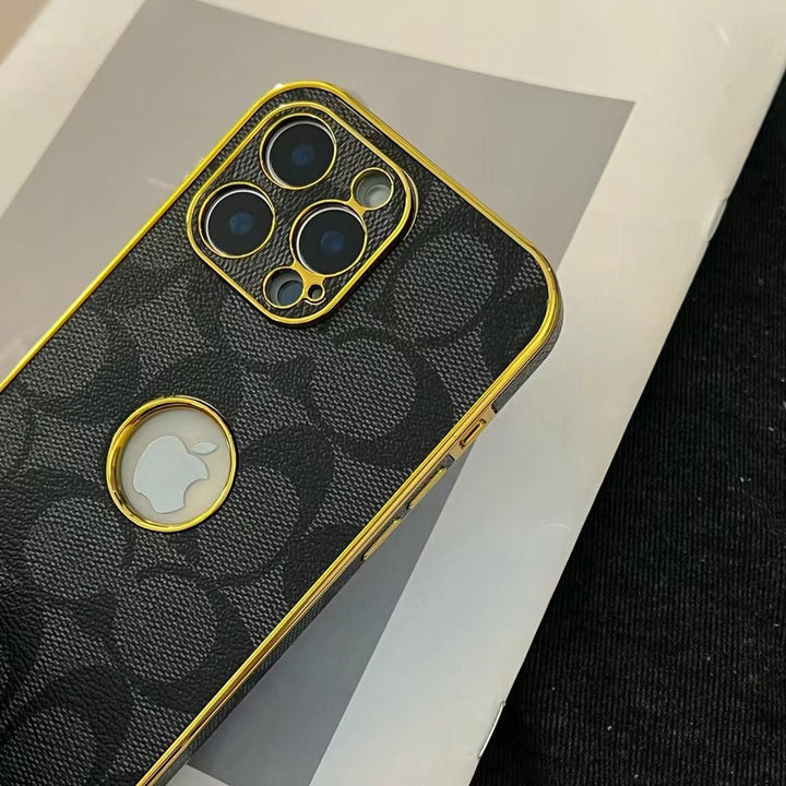 AAOO Inspiriertes Luxus-iPhone-Case mit Goldrand