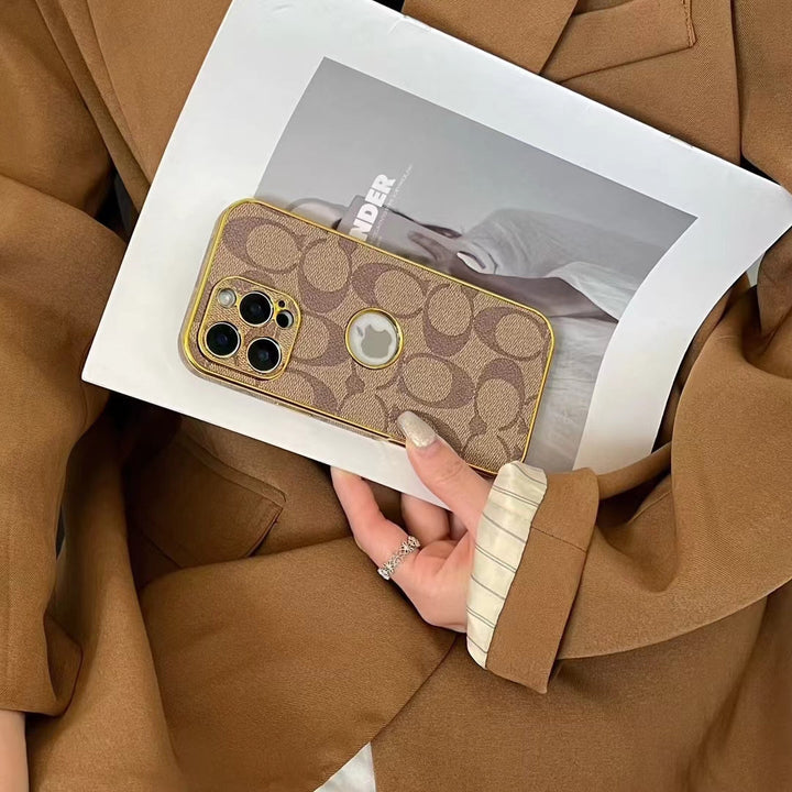 AAOO Inspiriertes Luxus-iPhone-Case mit Goldrand