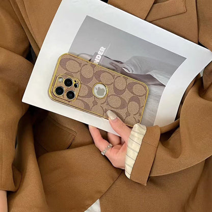 AAOO Inspiriertes Luxus-iPhone-Case mit Goldrand